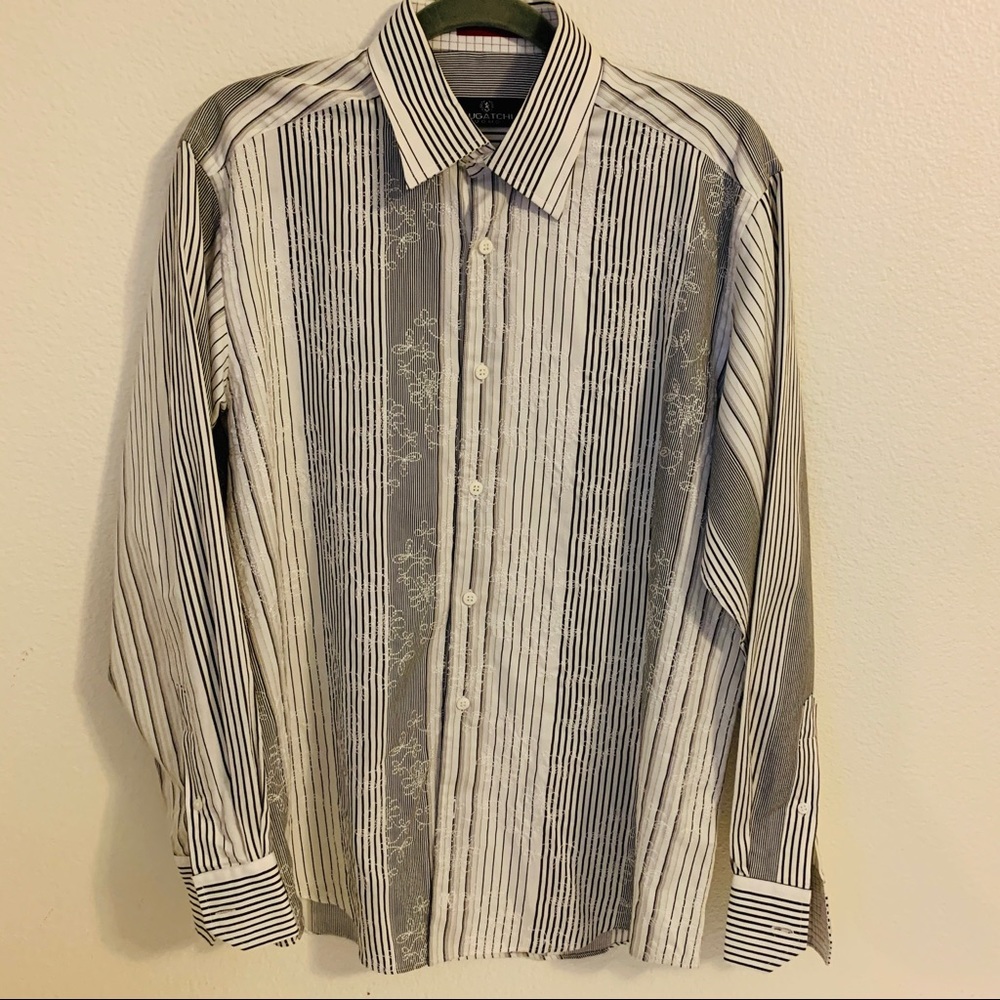 3 Bugatchi Uomo Mens Long Sleeve Medium Shirts - Picture 5 of 12